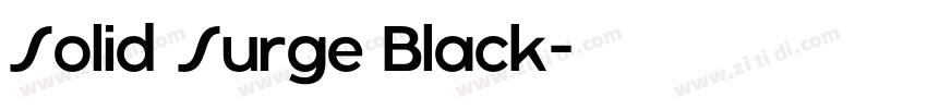 Solid Surge Black字体转换 Solid Surge Black字体转换